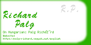 richard palg business card